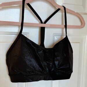 Lululemon Flow Y Bra Radiate Foil Print Black Size 6